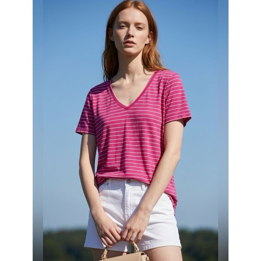 Pink Striped Women's Top Size XL NWT